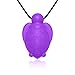 Siliconies Turtle Pendant - Silicone Necklace (Teething/Nursing/Sensory) (Purple)