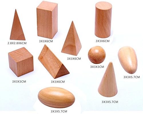 Wooden Montessori Mystery Bag Geometry Blocks Set Educational Cognitive Toys 10pcs/set