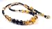 Jewelry : 2 Piece Necklace and Earrings Set: November Golden Topaz Swarovski Crystal Birthstone Beaded Necklaces with Black Pearls by Gemstone Gifts Handmade Jewelry