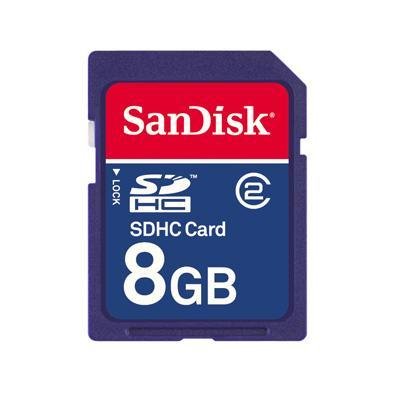 SanDisk 8 GB Class 2 SDHC Flash Memory Card SDSDB-8192-A11