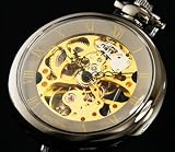 【BROWN】ブラウン MONTRES モントレス 機械式 手巻き 懐中時計 925J-BK-GD