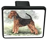 41sLlXYLrAL. SL160  Airedale Terrier Trailer Hitch Cover Reviews