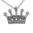 Sterling Silver CZ Crown Pendant