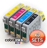 12x Epson T0715 Compatible Ink Cartridges for Epson Stylus S20, S21, SX100, SX105, SX115, SX200, SX205, SX215, SX400, SX405, SX415W, SX510, SX515W, SX600FW, SX610FW, BX300F, BX310FN, BX600FW, BX610FW Printers