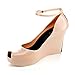 Forever Rosemary-86 Women's Peep Toe Wedge Heel Jelly Sandals