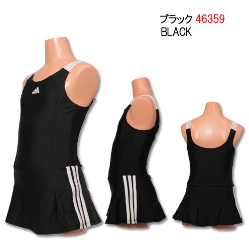 【dj393 adidas（アディダス水着）女児（ガールズ）ワンピース水着〔スクール水着〕】