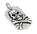 Hammered Finish Skull Dog Tag