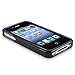 eForCity Black S Shape TPU Rubber Skin Case Compatible with Apple iPhone 4S