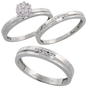 Engagement and wedding rings for her