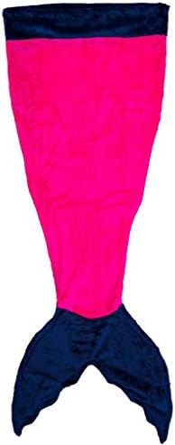 Blankie Fins Mermaid Blanket Tails- Minky Fleece Blanket/Bags for Kids, Pink/Blue