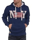 Deeluxe jeans – Sweat homme tendance et fashion bleu – Couleur : Bleu Taille : L