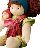 Fair Trade Doll Sling and Baby - Mango Sorbet