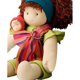 Click here to buy Fair Trade Doll Sling and Baby - Mango Sorbet by Peppa.