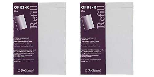 C.R. Gibson 10 Count Refill for Vertical Flip Recipe Keeper (2 pack)
