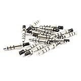 uxcell 3.5mmオスプラグオーディオ はんだコネクタ　3.5mmx6mmx27mm　4ポール　15個入り