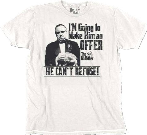 The Godfather Offer He Can't Refuse Mobster T-Shirt Tee Shirt