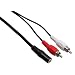 Adapter 2x Cinch Stecker > 3,5mm Klinke Buchse 0,2m Kabel