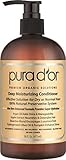 PURA D'OR Deep Moisturizing Premium Organic Argan Oil & Aloe Vera Conditioner, 16 Fluid Ounce