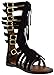 Katia 50K Little Girls Strappy Buckled Fringe Gladiator Flat Sandals