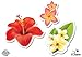 Hawaiian Flowers Set of 3 - Vinyl Stickers 4