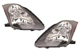 Driver And Passenger Side (Pair) Euro Performance Headlights With Black Bezel