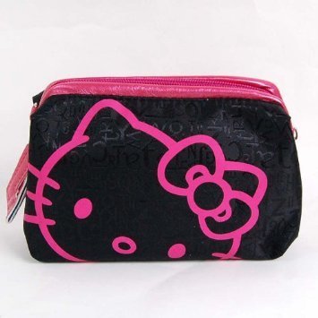 Hello Kitty Cosmetic Hand Bag Make-up Case Black