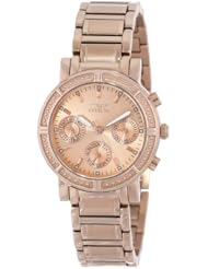 Invicta Womens 14874 Wildflower Rose Gold Dial 18k Rose Gold Ion-Plated Stainless Steel Watch