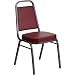 HERCULES Series Trapezoidal Back Stacking Banquet Chair with 2.5'' Thick Seat Burgundy/Silver Vein Frame/Vinyl