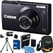 Canon PowerShot A3400 IS 16.0 MP Digital Camera with 5x Optical Image Stabilized Zoom 28mm Wide-Angle Lens with 720p HD Video Recording and 3.0-Inch Touch Panel LCD 8gb Deluxe Bundle With Digpro Case Black