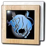 Taurus Zodiac Sign - 6 Inch Tile Napkin Holder