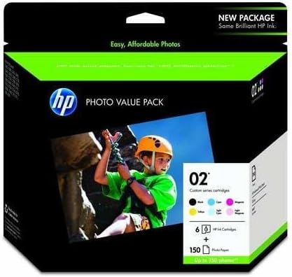 6-Pk (Full Set) NEW GENUINE HP 02 Vivera Ink Cartridges for most of the PhotoSmart Models