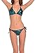 Vograce Womens Mermaid Print Halter Strappy Triangle Bikini Set 2 PCS Swimsuit