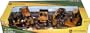 John Deere 5 Piece 1:64 Scale Plastic and Die Cast Construction Vehicle Set - Small Loader, Off-Road Dump Truck, Gator Utility Vehicle, Backhoe Loader (Excavator) and Bulldozer