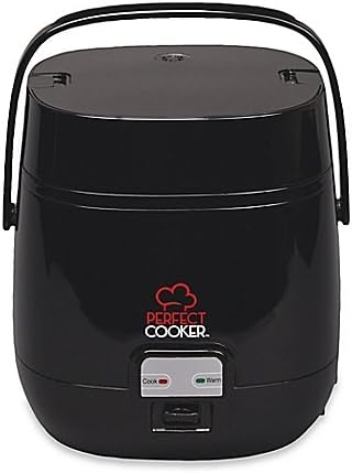 Perfect CookerTM PRFC-B Compact And Portable Multi-Cooker in Black With Built-in Thermo-Sensor Calculates The Exact Temperature and Cooking Time