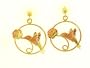 Beautiful! Yellow-gold Black Hills Gold Women's Hummingbird Diamond-cut Post Earrings