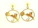 Beautiful! Yellow-gold Black Hills Gold Women's Hummingbird Diamond-cut Post Earrings