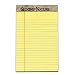 TOPS Second Nature Recycled Legal Pad, 5 x 8 Inches, Junior Legal Rule, 50 Sheets, 12-Pack, Canary (74840)