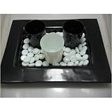Badash Crystal Black & White Candle Holder Set
