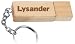 Engraved Wooden USB Flash Drive 8 GB with chain - Engraved name Lysander