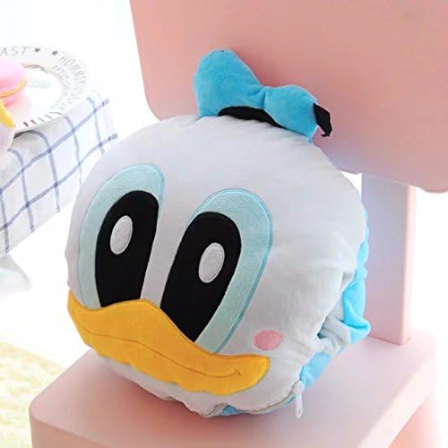 Disney Tsum Tsum Plush Coral Fleece Cushion Pillow Blanket Hand Warmer Stuffed Toy (Donald Duck)