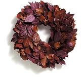 NEW 18 Round BURGUNDY & SUNSET SALAL Wreath