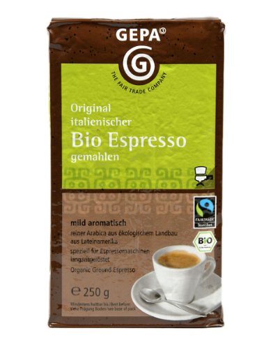 GEPA Italienischer Espresso, 3er Pack (3 x 250 g Packung) - Bio