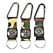 Fun Express Camouflage Army Belt Clip Toy Compass Carabiner Keychains - Party Apparel Accessories - VBS Vacation Bible School Supplies/Decor - 12 Pieces