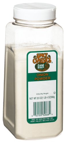Spice Classics Onion Powder, 20-Ounce Plastic Canisters (Pack of 6)