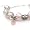 Designer-created Iridescent Pink Foil Lampwork Bead 