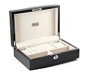 Axis Lockable Black Burl Watch & Jewellery Display Case