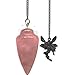 Kheops International - Pendulum with Fairy Curved Rose Quartz