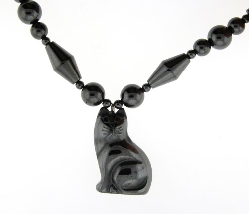 Hematite Necklace 16-18 Inches in Length - Cat