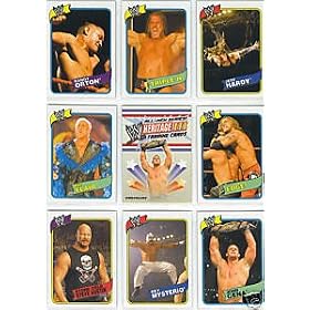 2007 Topps Heritage III- WWE Wrestling Trading Card Set- 90 Card Hand Collated set features WWE Superstars past and Present including HHH, John Cena, Ric Flair, Undertaker, Stone Cold Austin, Randy Orton, WWE Divas and Many More Superstars! Each Set Ships in Acrylic Case