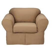 Casual Home Twill 2-pc. Chair Slipcover - Burnished Tan